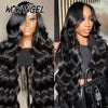 Wow Angel 13x6 HD Lace Full Frontal Wigs 34in Body Wave Human Hair Wig Melt Skins Natural Scalp Pre Plucked Brazilian Hair