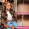 ISEE Hair Wear And Go Wig Glueless Chocolate Brown Lace Front Wigs Pre Cut PrePlucked #4 Color Body Wave Human Hair Wigs