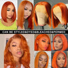 180% Density Ginger Bob Wig Human Hair 10 Inch 14x4 13x6 13x4 13x5 Straight Ginger Orange Lace Front Wig Human Hair Pre Plucked