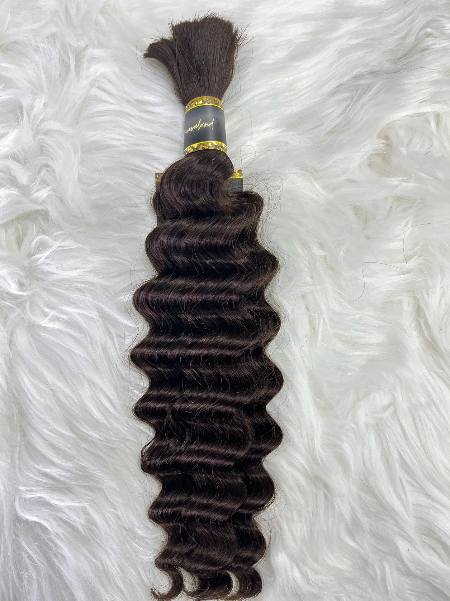 LOVEVOL Braiding Hair Brazilian Deep Wave Bulk Human Hair No Weft Bundle 100g/Pack Virgin Curly  Bulk Hair Extension For Women