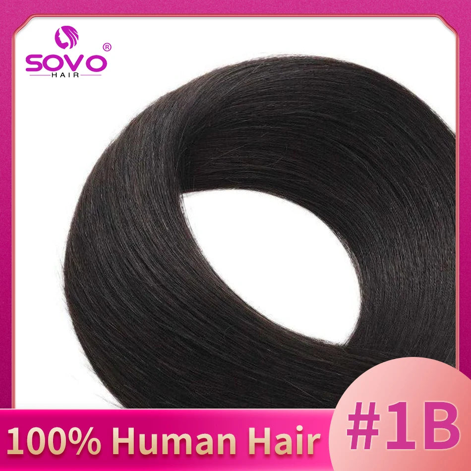 U Part Human Hair Wigs Straight Unprocessed 100% Brazilian Virgin Human Hair Wig Glueless Hair Natural Color  Natural Black