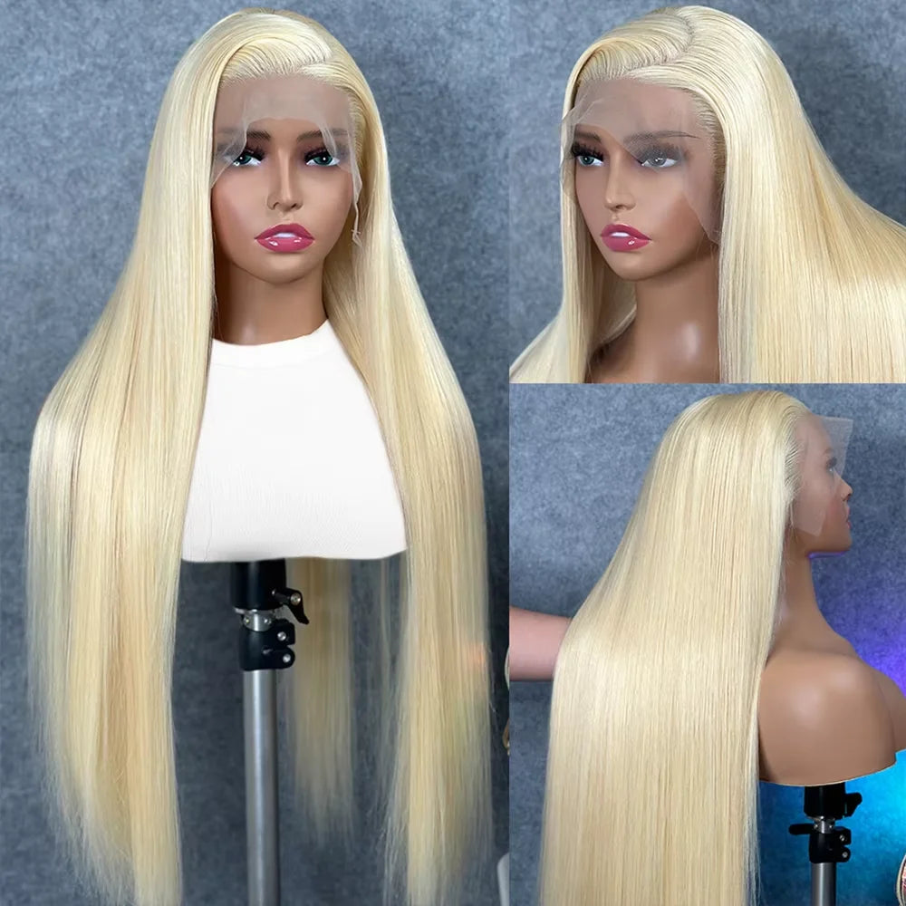 Straight 613 Blonde 13x6 HD Lace Front Wig Human Hair Brazilian Transparent 13x4 Lace Frontal Wigs For Black Women