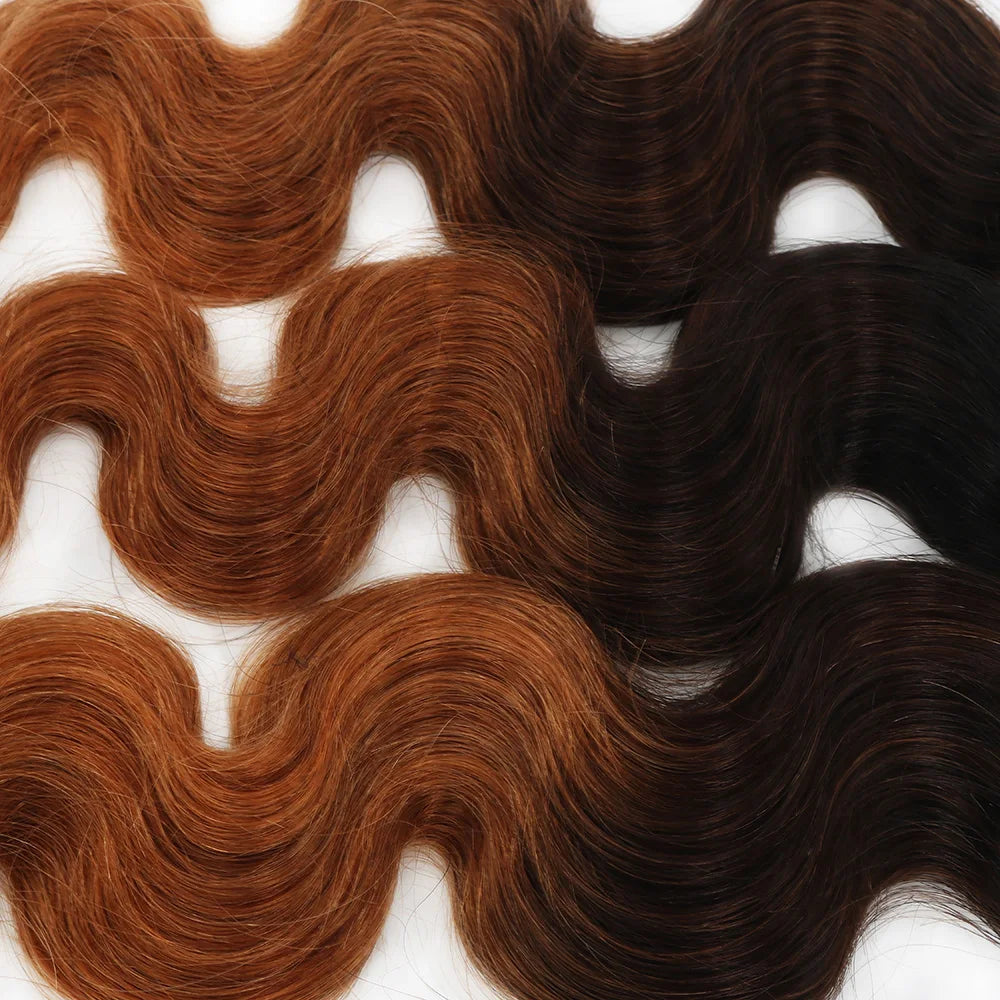 10A Brazilian Body Wave Human Hair Bundles T1B/4/30 Ombre Brown Colored Human Hair Weave Bundles Remy Hair Extension 3 PCS