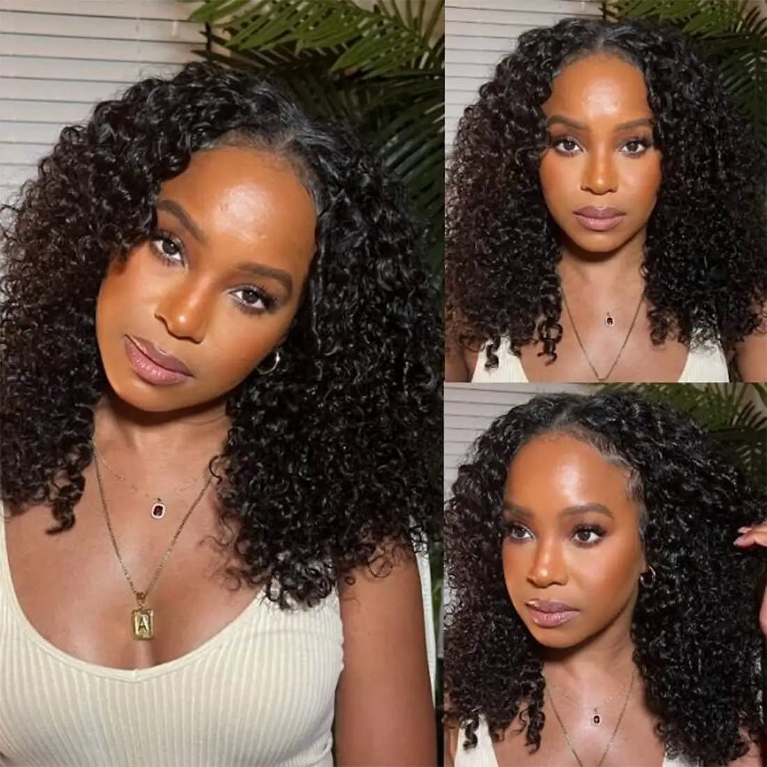 Afro Kinky Curly Wig Human Hair ISEE Hair Wear Go Deep Curly Lace Front Wig 6X4 Glueless HD Natural  Color wigs Ready To Wear