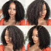 Afro Kinky Curly Wig Human Hair ISEE Hair Wear Go Deep Curly Lace Front Wig 6X4 Glueless HD Natural  Color wigs Ready To Wear