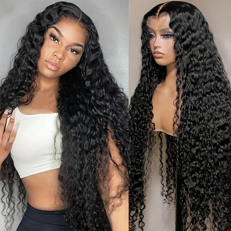 13X4 HD Lace Frontal Deep Wave Wigs For Women 13x6 Curly   Wig Brazilian Human Hair Lace Front Wig