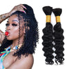 Human Braiding Hair  Bundle for Braiding Highlight Color Deep Wave Bulk Human Hair Bundles Human Hair Bulk for Braids Bundle