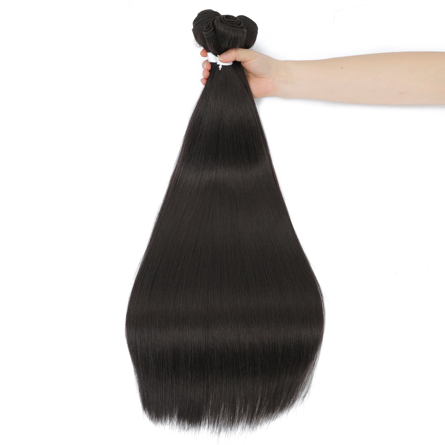 Straight Hair Extensions Synthetic Smooth Ombre Hair Weaving 26 inches Blue Synthetic Straight Hair Bundles Full to End