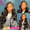 Eva 250 Density 13x6 HD Lace Full Frontal Wigs Body Wave Human Hair Wigs Melted All Skins Brazilian HD Closure Wigs Pre Plucked