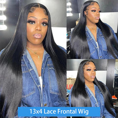 26 30 Inches 250 Density Bone Straight 13x6 HD Transparent Lace Frontal Wig Human Hair Brazilian 13x4 Lace Front Wig For Women