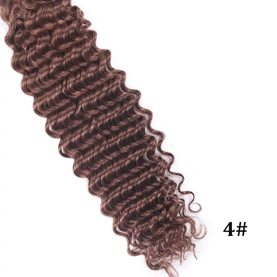 LOVEVOL Braiding Hair Brazilian Deep Wave Bulk Human Hair No Weft Bundle 100g/Pack Virgin Curly  Bulk Hair Extension For Women