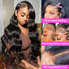 Body Wave Lace Front Wigs Human Hair 180 Density 13x4 HD Transparent Lace Frontal Wigs Pre Plucked With Baby Hair Natural Black