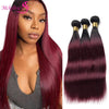 1b/99j Straight Bundles Human Hair Ombre Brown Bundles 100g/pc For Women Brazilian Remy Human Hair Bundles Weave Hair Extensions