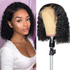 Hair Short Bob Wigs Deep Wave 13X4 Lace Frontal Wig Brazilian Virgin 4x4 Lace Closure Deep Curly Bob Wig for Women Natural Color