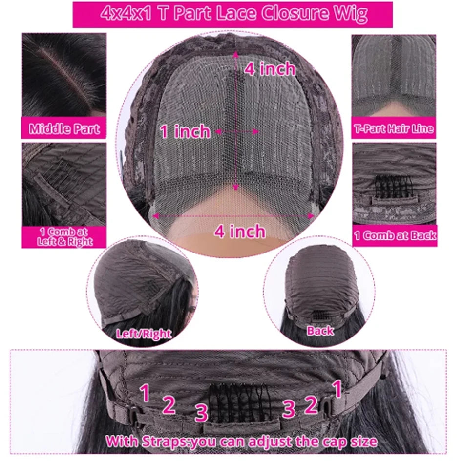 14Inch Wear And Go Glueless Wigs Short Straight Human Hair Bob Straight PreCut Lace Frontal Wigs Upgraded No Glue Wigs For Women