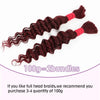 Deep Wave Burgundy 99J Human Hair Bulk for Braiding No Weft 100% Virgin Hair 26 28 Inch Bundles Curly Braiding Hair for Women