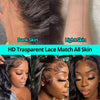 40 Inch Body Wave 13x6 HD Lace Frontal Wig Human Hair Water Wave Pre Plucked 13x4 Lace Front Wig Loose Curly Wigs For Woman