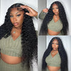 ISEE Hair 6X4 HD Water Wave Lace Frontal Wig Pre Bleached Knots Curly Wig Wear And Go Glueless Human Hair Wig Pre Cut PrePlucked