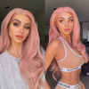 Pink Straight Human Hair Wig Body Wave 13x4 Transparent Lace Frontal Wigs 180% Density Colored Pre Plucked Brazilian Remy Wigs