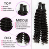 100% Human Hair Bundles for Boho Braids Extensions 26 28 Inch Natural Brazilian Hair Bulk No Weft Deep Wave Virgin Hair Bundles