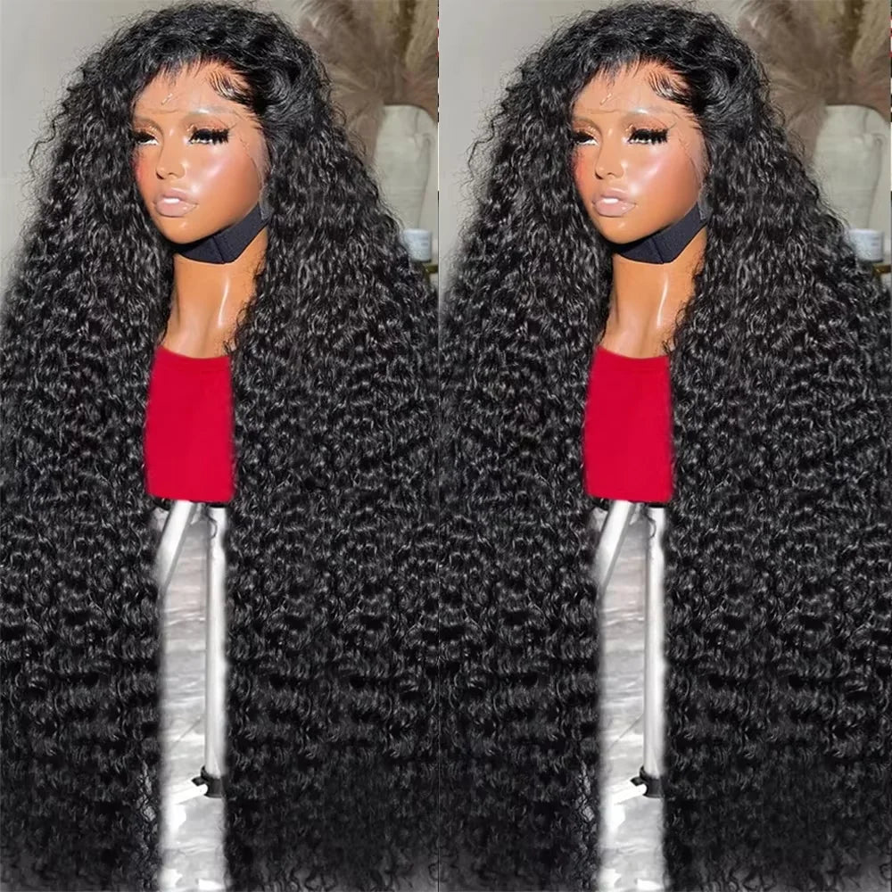 Curly Lace Front Human Hair Wig 13X4 Frontal Hd Lace Human Hair Wig 180% Human Hair Wig Pre Bleached Pre Plucked Human Wigs