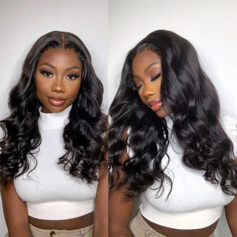 ISEE Ocean Wave Wig Wear And Go Wig Glueless Body Wave Human Hair Wigs 6x4 Lace Front Wig Pre Cut PrePlucked Remy Hair For Women