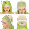 Neon Green Lace Front Wig Human Hair 13x4 Wear And Go Glueless Wigs for Green Color Girls  Neon Green Lace Front BOB Wig Hair