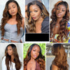 P4/27 Honey Gold Hair Bundles Brazilian Remi Brightening Point Hair Bundles Body Wave Hair Bundles 13X4 Suitable For Women