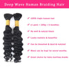 Human Braiding Hair  Bundle for Braiding Highlight Color Deep Wave Bulk Human Hair Bundles Human Hair Bulk for Braids Bundle