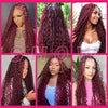 100% Human Hair Bulk 28 Inch Curly Bulk Human Hair for Boho Braiding Extensions Burgundy Deep Wave Vrigin Braideds 1 2 3 Bundles